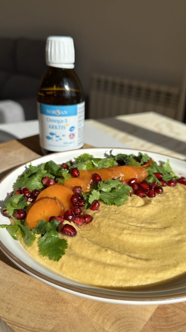 hummus de zanahoria rostizada con omega 3