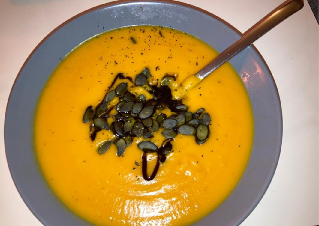sopa crema de calabaza con omega 3