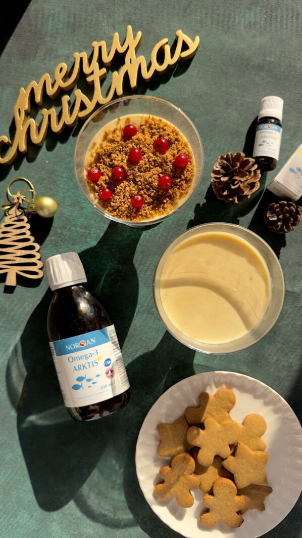 mousse de turrón de jijona con omega 3