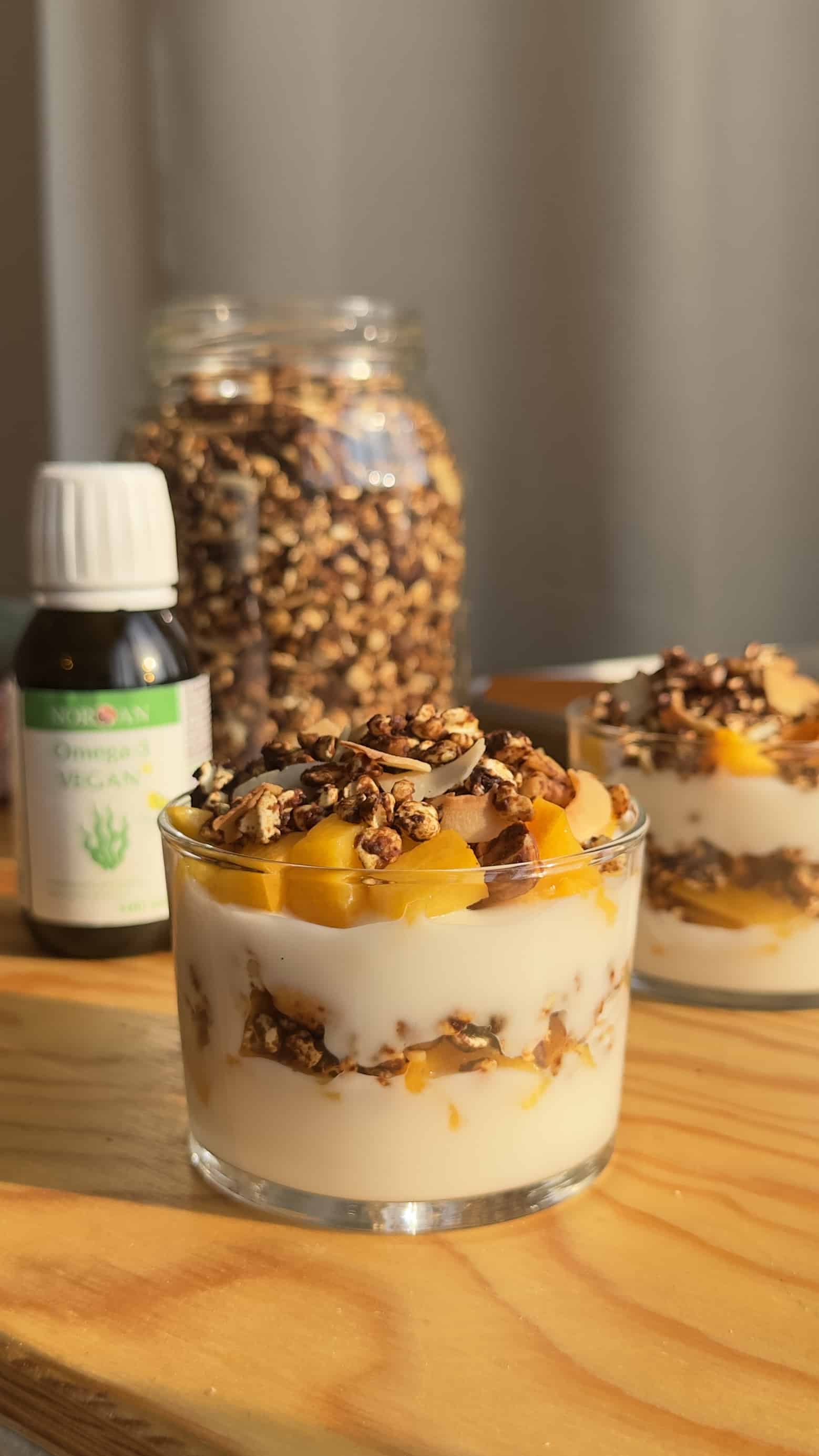 Parfait con granola casera