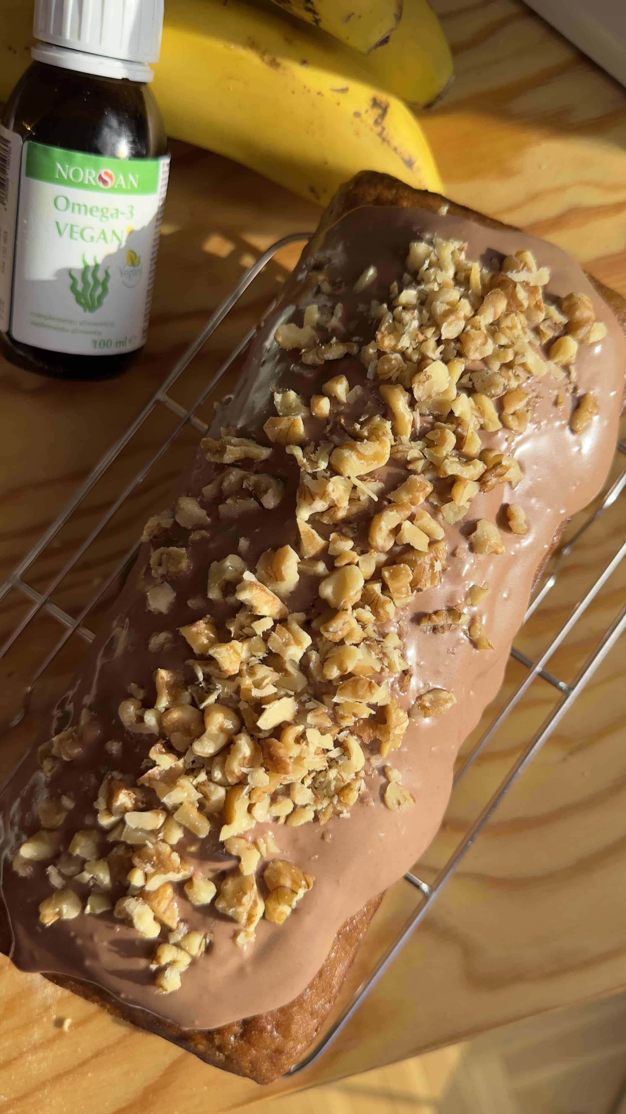 Banana bread sin gluten con topping antiinflamatorio