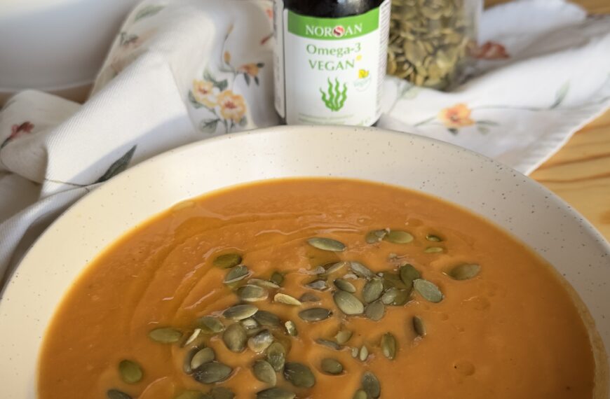 Crema de verduras otoñal con Omega-3